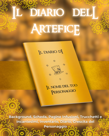 Diario dell'Artefice DELUXE - Edizione Illustrazione a Colori & Pagine Uniche "Artefice" - Compatibile Versione 5e