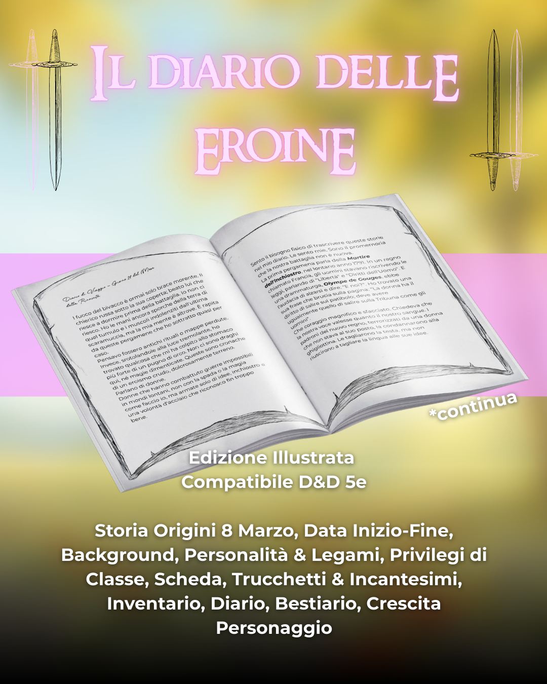 Diario Delle Eroine (DELUXE) - Edizione Illustrazione - Compatibile Versione 5e