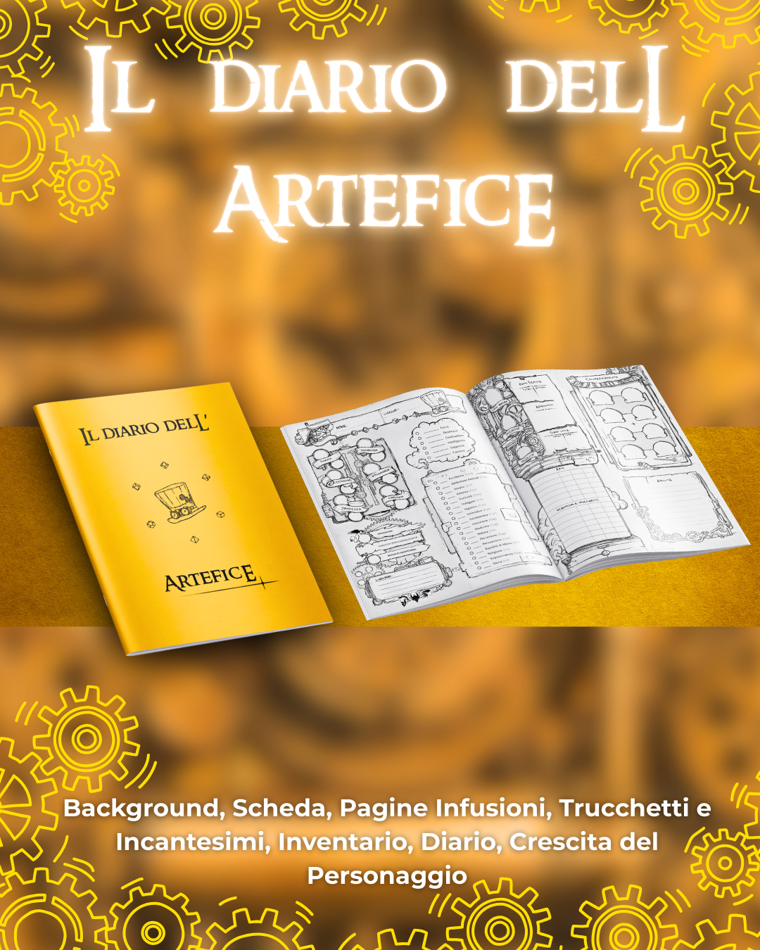 Diario dell'Artefice DELUXE - Edizione Illustrazione a Colori & Pagine Uniche "Artefice" - Compatibile Versione 5e