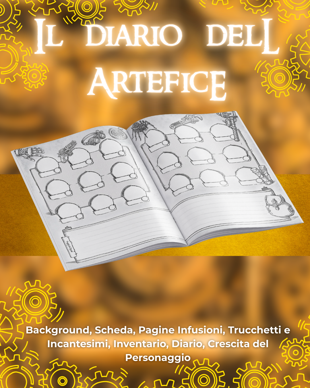 Diario dell'Artefice DELUXE - Edizione Illustrazione a Colori & Pagine Uniche "Artefice" - Compatibile Versione 5e