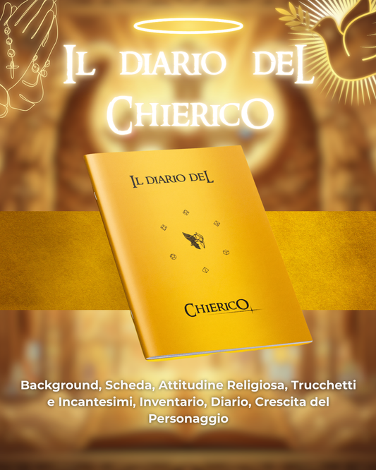 Diario del Chierico DELUXE - Edizione Illustrazione a Colori & Pagine Uniche "Chierico" - Compatibile Versione 5e
