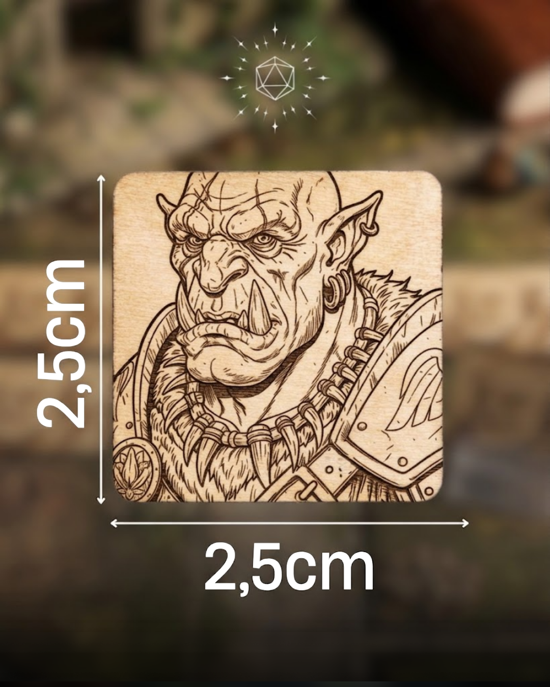 L'Orda HOB Goblin: Set 8 Token "Battle-Ready" (2,5 cm) in Legno Naturale