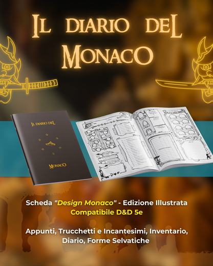 Il Diario del Monaco - Edizione Illustrata - Compatibile Versione 5e