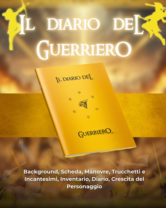 Diario del Guerriero DELUXE - Edizione Illustrazione a Colori & Pagine Uniche "Guerriero" - Compatibile Versione 5e