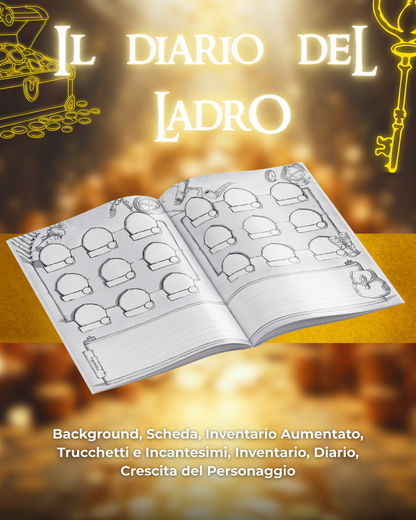 Diario del Ladro DELUXE - Edizione Illustrazione a Colori & Pagine Uniche "Ladro" - Compatibile Versione 5e
