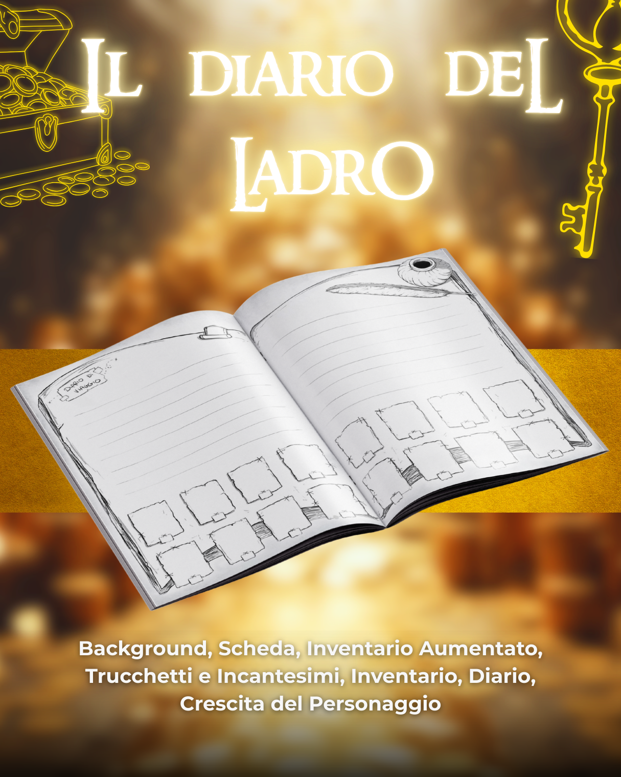 Diario del Ladro DELUXE - Edizione Illustrazione a Colori & Pagine Uniche "Ladro" - Compatibile Versione 5e