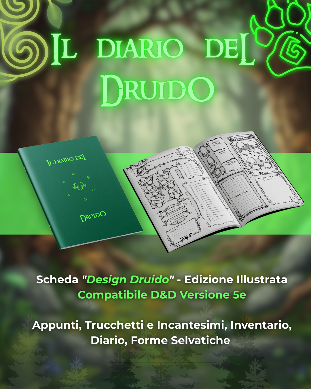 Il Diario Del Druido - Edizione Illustrata - Compatibile Versione 5e