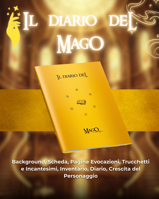 Diario del Mago DELUXE - Edizione Illustrazione a Colori & Pagine Uniche "Mago" - Compatibile Versione 5e