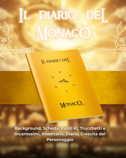 Diario del Paladino DELUXE - Edizione Illustrazione a Colori & Pagine Uniche "Monaco" - Compatibile Versione 5e