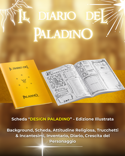 Diario del Paladino DELUXE - Edizione Illustrazione a Colori & Pagine Uniche "Paladino" - Compatibile Versione 5e