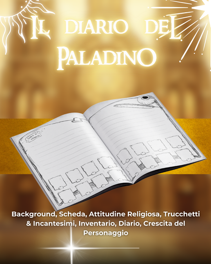 Diario del Paladino DELUXE - Edizione Illustrazione a Colori & Pagine Uniche "Paladino" - Compatibile Versione 5e