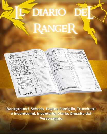 Diario del Ranger DELUXE - Edizione Illustrazione a Colori & Pagine Uniche "Ranger" - Compatibile Versione 5e