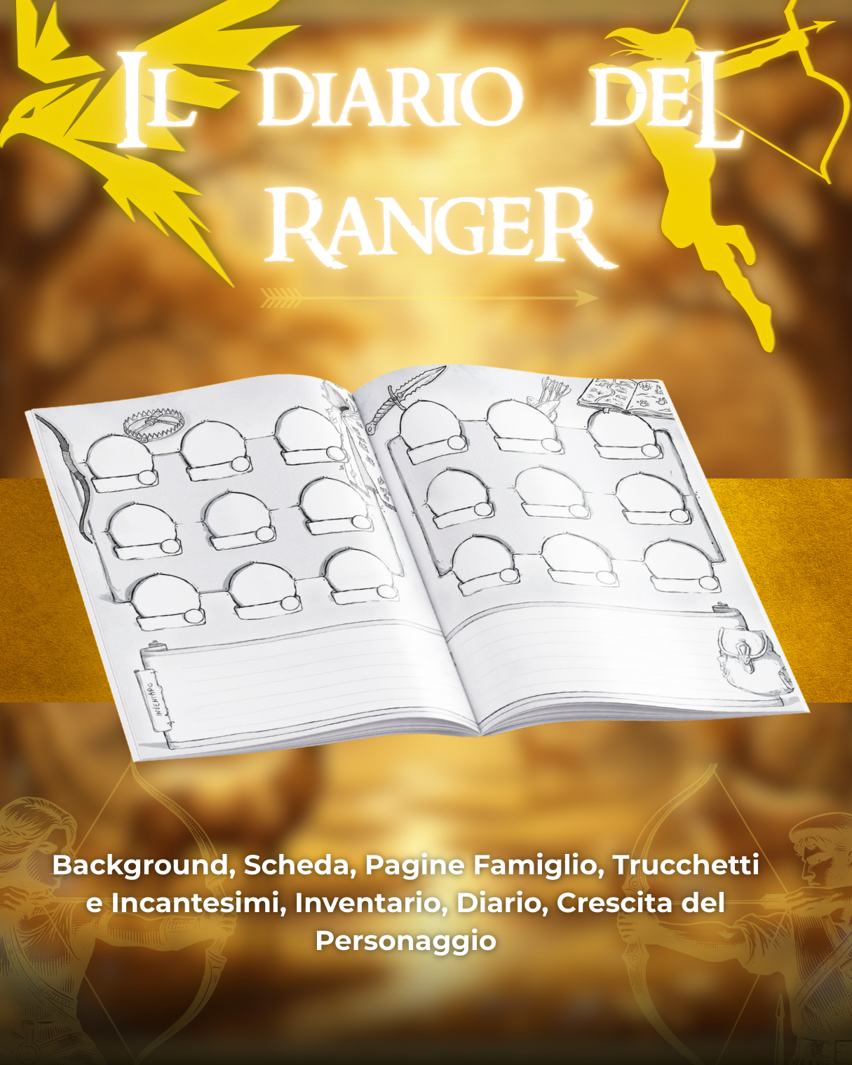 Diario del Ranger DELUXE - Edizione Illustrazione a Colori & Pagine Uniche "Ranger" - Compatibile Versione 5e