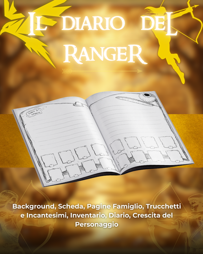 Diario del Ranger DELUXE - Edizione Illustrazione a Colori & Pagine Uniche "Ranger" - Compatibile Versione 5e