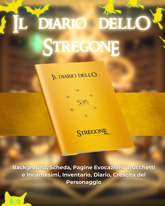 Diario dello Stregone DELUXE - Edizione Illustrazione a Colori & Pagine Uniche "Stregone" - Compatibile Versione 5e