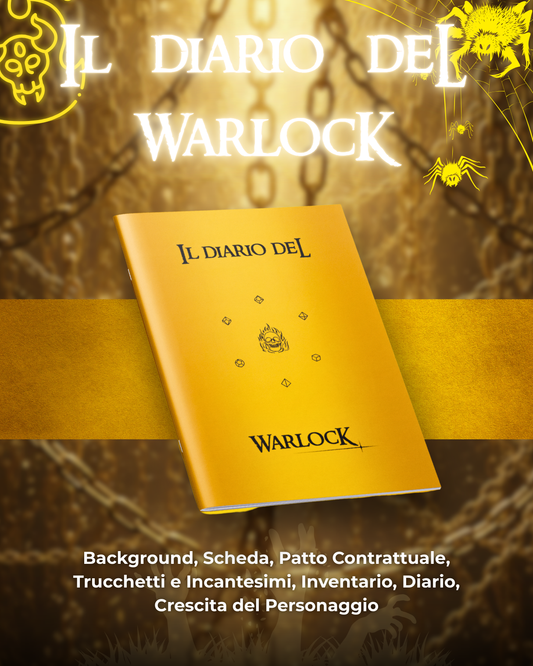 Diario del Warlock DELUXE - Edizione Illustrazione a Colori & Pagine Uniche "Warlock" - Compatibile Versione 5e