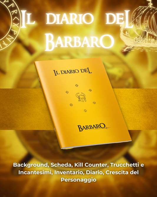 Diario del Barbaro DELUXE - Edizione Illustrazione a Colori & Pagine Uniche "Barbaro" - Compatibile Versione 5e