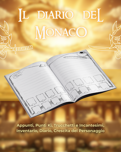Diario del Monaco DELUXE - Edizione Illustrazione a Colori & Pagine Uniche "Monaco" - Compatibile Versione 5e
