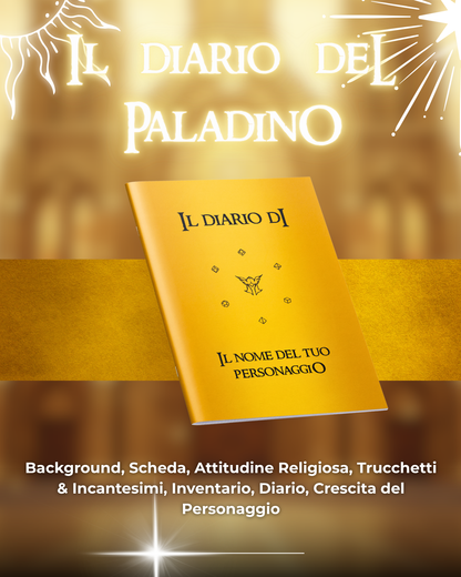 Diario del Paladino DELUXE - Edizione Illustrazione a Colori & Pagine Uniche "Paladino" - Compatibile Versione 5e