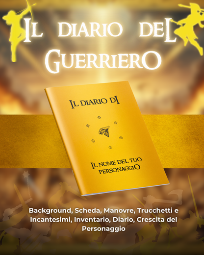 Diario del Guerriero DELUXE - Edizione Illustrazione a Colori & Pagine Uniche "Guerriero" - Compatibile Versione 5e