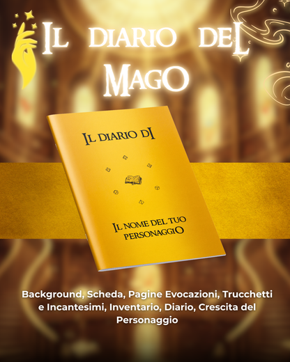 Diario del Mago DELUXE - Edizione Illustrazione a Colori & Pagine Uniche "Mago" - Compatibile Versione 5e