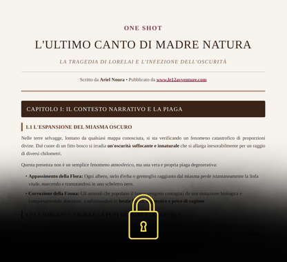 ONE-SHOT: L'ultimo Canto di Madre Natura | UTILIZZABILE IN MAKE A MASTER (9 Illustrazioni originali NO AI, 5 Mappe, 1 PDF)