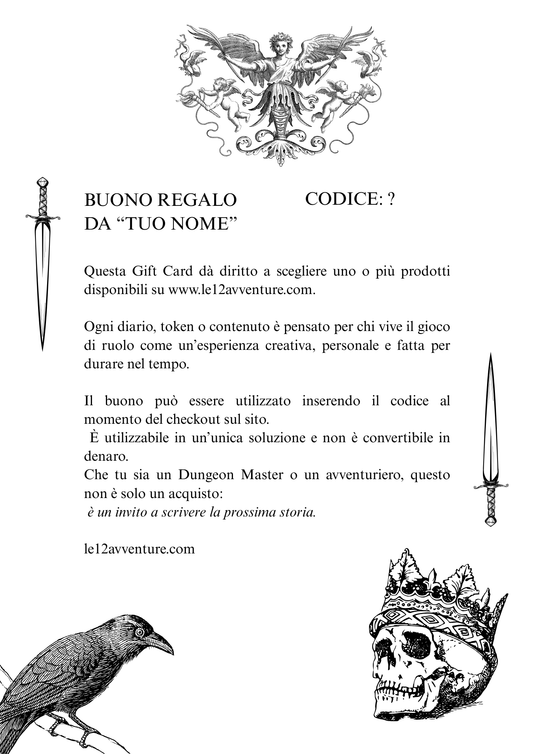 BUONO REGALO LE12AVVENTURE.COM
