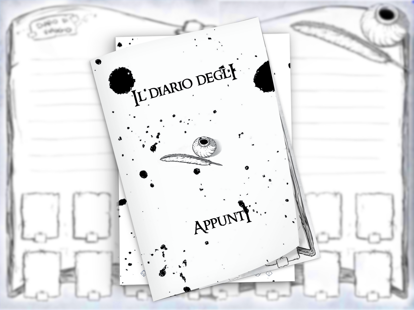Diario degli Appunti | Completo per Master o Eroi - 50 Pagine per Appunti, Mappe e Iniziativa